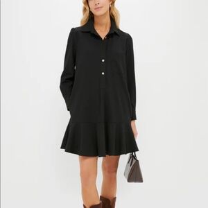Tuckernuck Crepe Callahan Shirt Dress, Black - size Medium